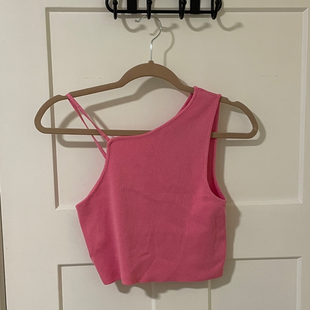 Zara Pink Asymmetrical Tank Top